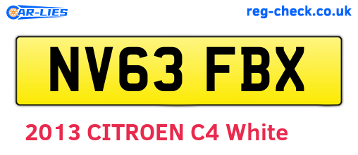 NV63FBX are the vehicle registration plates.