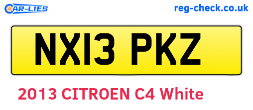 NX13PKZ are the vehicle registration plates.
