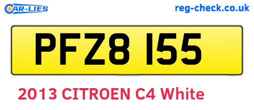 PFZ8155 are the vehicle registration plates.