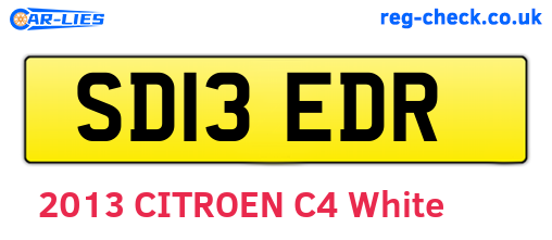 SD13EDR are the vehicle registration plates.