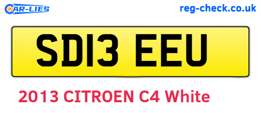 SD13EEU are the vehicle registration plates.