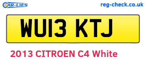 WU13KTJ are the vehicle registration plates.