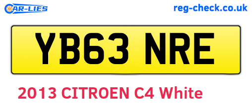 YB63NRE are the vehicle registration plates.