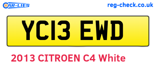 YC13EWD are the vehicle registration plates.