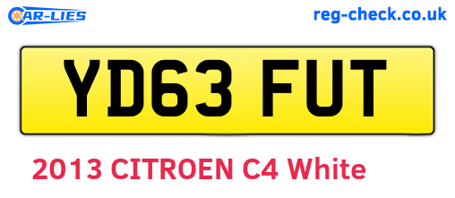 YD63FUT are the vehicle registration plates.