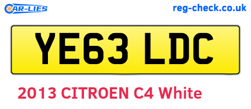 YE63LDC are the vehicle registration plates.