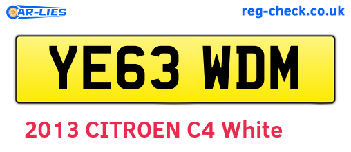 YE63WDM are the vehicle registration plates.