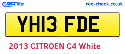 YH13FDE are the vehicle registration plates.