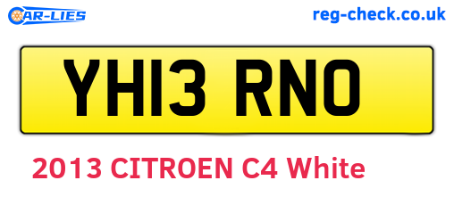 YH13RNO are the vehicle registration plates.