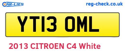 YT13OML are the vehicle registration plates.