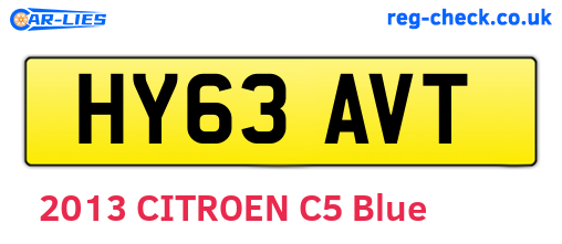 HY63AVT are the vehicle registration plates.