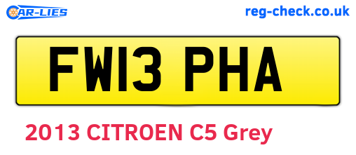 FW13PHA are the vehicle registration plates.