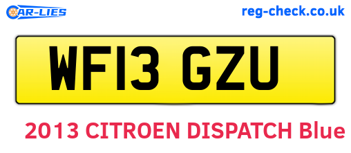 WF13GZU are the vehicle registration plates.