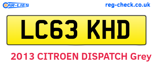 LC63KHD are the vehicle registration plates.
