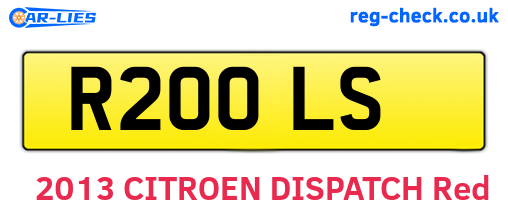R20OLS are the vehicle registration plates.