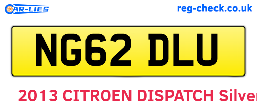 NG62DLU are the vehicle registration plates.
