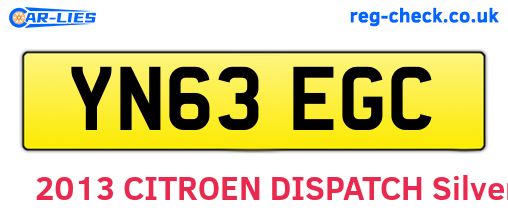 YN63EGC are the vehicle registration plates.