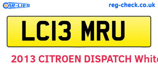 LC13MRU are the vehicle registration plates.