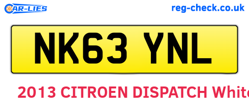 NK63YNL are the vehicle registration plates.