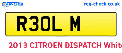 R3OLM are the vehicle registration plates.