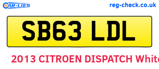 SB63LDL are the vehicle registration plates.