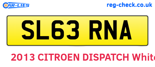SL63RNA are the vehicle registration plates.