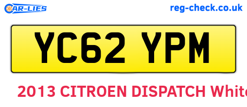 YC62YPM are the vehicle registration plates.