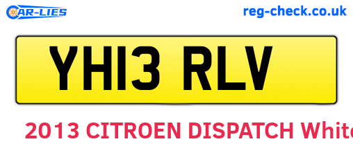 YH13RLV are the vehicle registration plates.