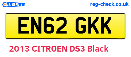 EN62GKK are the vehicle registration plates.