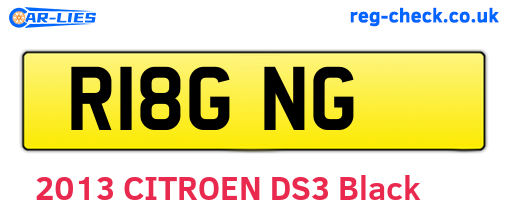 R18GNG are the vehicle registration plates.