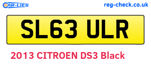 SL63ULR are the vehicle registration plates.