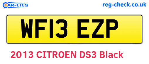 WF13EZP are the vehicle registration plates.
