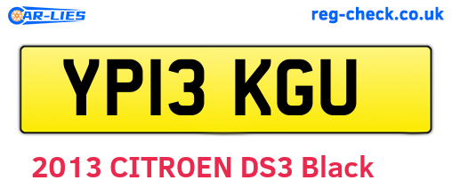 YP13KGU are the vehicle registration plates.