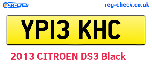 YP13KHC are the vehicle registration plates.