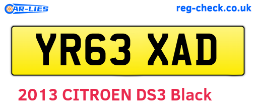 YR63XAD are the vehicle registration plates.
