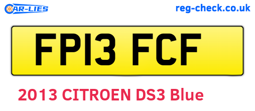 FP13FCF are the vehicle registration plates.