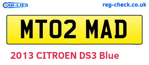 MT02MAD are the vehicle registration plates.
