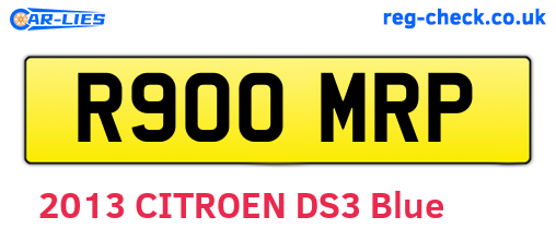 R900MRP are the vehicle registration plates.