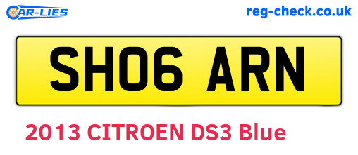 SH06ARN are the vehicle registration plates.