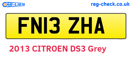 FN13ZHA are the vehicle registration plates.