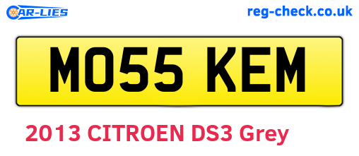 MO55KEM are the vehicle registration plates.