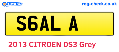 S6ALA are the vehicle registration plates.
