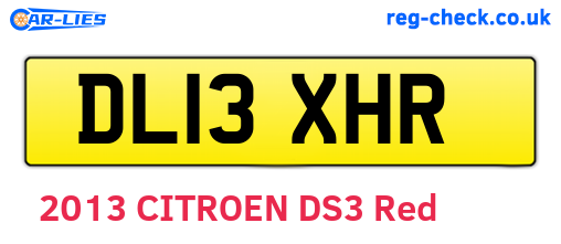 DL13XHR are the vehicle registration plates.