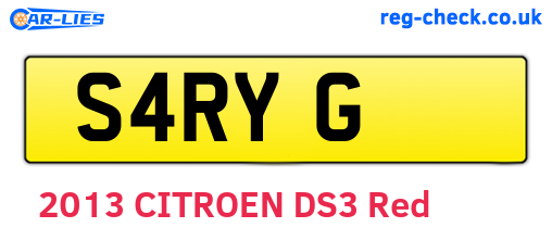 S4RYG are the vehicle registration plates.