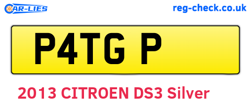 P4TGP are the vehicle registration plates.