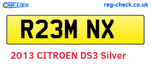 R23MNX are the vehicle registration plates.