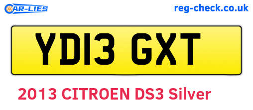 YD13GXT are the vehicle registration plates.