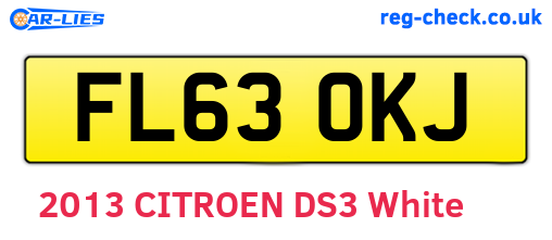 FL63OKJ are the vehicle registration plates.
