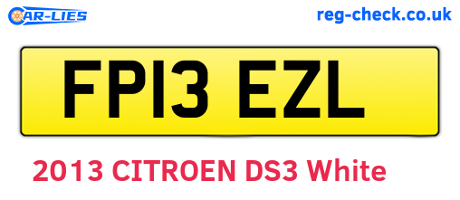 FP13EZL are the vehicle registration plates.