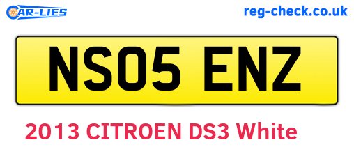 NS05ENZ are the vehicle registration plates.